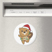 Biber Weihnachten Winter Tiere Biber Magnet (In Situ (Geschirrspüler))
