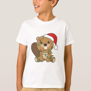 Biber Weihnachten Winter Tiere Biber T-Shirt