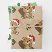 Biber Weihnachten Winter Tiere Urlaub Biber Geschenkpapier Set (Beispiel)