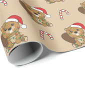 Biber Weihnachten Wintertiere Biber Wrapping Pa Geschenkpapier (Rolleneckpunkt)