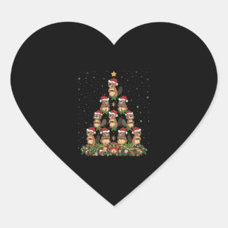 Biber Weihnachtsbaum Geschenk Weihnachtsbiber Herz-Aufkleber