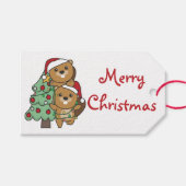 Biber Weihnachtsbaum Weihnachtstiere Tiere Biber Geschenkanhänger (Vorderseite (Horizontal))