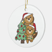 Biber Weihnachtsbaum Weihnachtstiere Tiere Biber Keramik Ornament (Links)