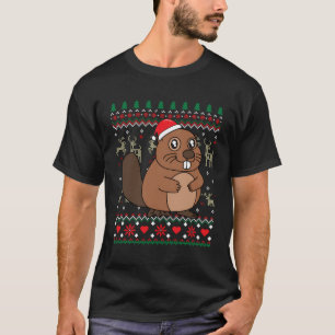 Biber Weihnachtsgeschenk Farm Funny hässlich T-Shirt