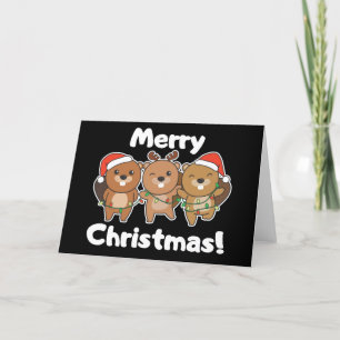 Biber Weihnachtstiere Biber frohe Weihnachten H