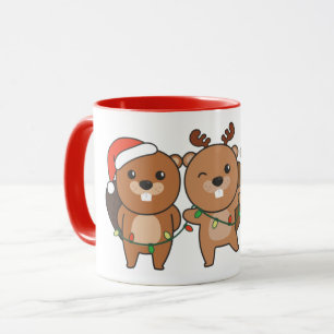 Biber Weihnachtstiere Niedliche Biber-Tasse Tasse