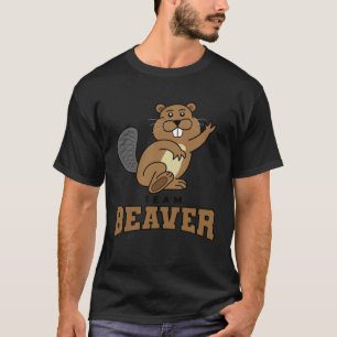 Biber Witz Nagetiere Tier Biber Biber Jäger T-Shirt