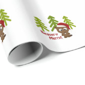 Biber-y fröhlich! Niedlicher Weihnachtsbiber Geschenkpapier (Rolleneckpunkt)