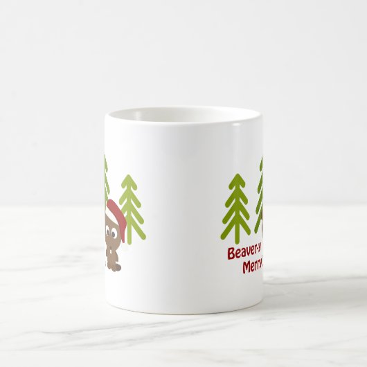 Biber-y Merry! Weihnachtsbär Kaffeetasse (Mittel)