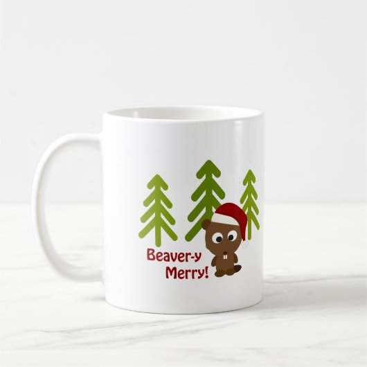Biber-y Merry! Weihnachtsbär Kaffeetasse (Links)