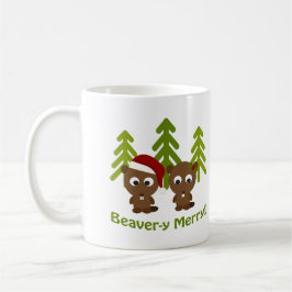 Biber-y Merry! Weihnachtsbäume Kaffeetasse