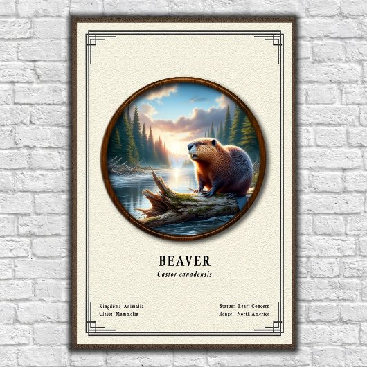 Biber-Zoologie-Serie Poster