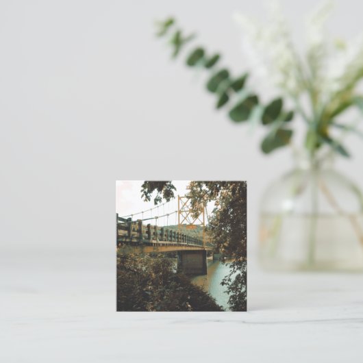 Biberbrücke in Eureka-Quellen Quadratische Visitenkarte (Stehend Vorderseite)