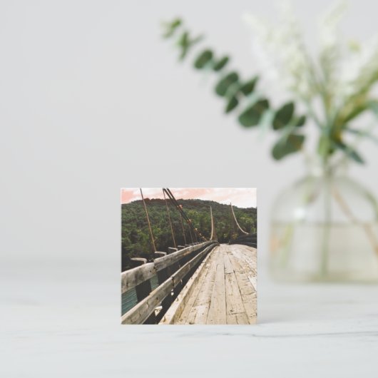 Biberbrücke Quadratische Visitenkarte (Stehend Vorderseite)