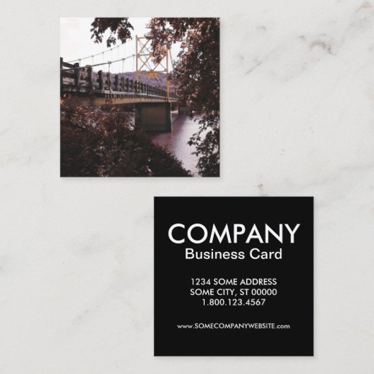 Biberbrücke Quadratische Visitenkarte (Vorne/Hinten)