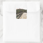 Biberbrücke Quadratischer Aufkleber (Tasche)