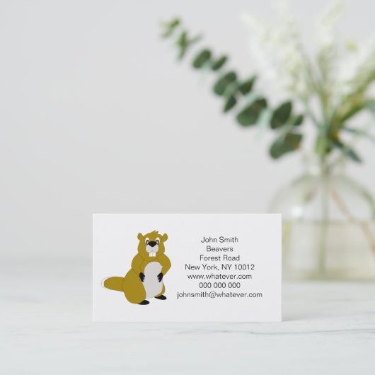 Biberdesign Visitenkarte (Stehend Vorderseite)