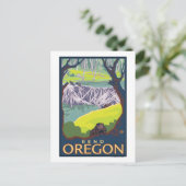 Biberfamilie - Bend, Oregon Postkarte (Stehend Vorderseite)