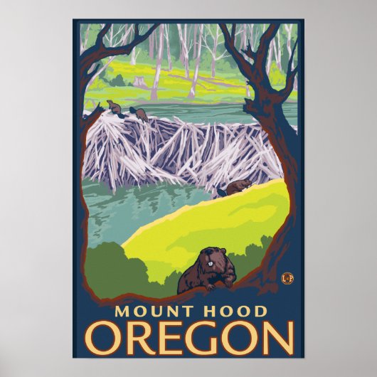 Biberfamilie - Berghof, Oregon Poster (Vorne)