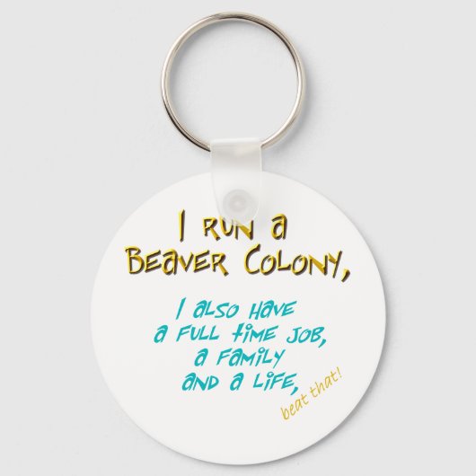 Biberführer Türkis Schlüsselanhänger (Vorderseite)