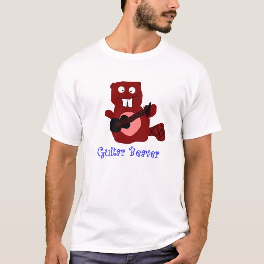 Bibergitarre T-Shirt (Vorderseite)
