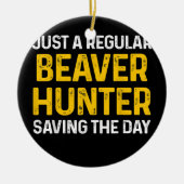 Biberjagdsaisonjäger Keramik Ornament (Vorne)