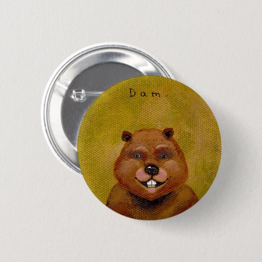 Biberkunst ursprünglich, etwas geistesgestörten button (Vorne & Hinten)