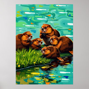 BiberSquad-Ansammlung an der Riverside Poster