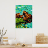 BiberSquad-Ansammlung an der Riverside Poster (Küche)