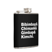 Bibimbap & Chimaek & Gimbap & Kimchi. Koreanische  Flachmann (Rechts)