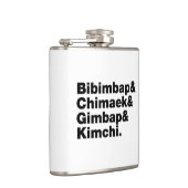 Bibimbap & Chimaek & Gimbap & Kimchi. Koreanische  Flachmann (Rechts)