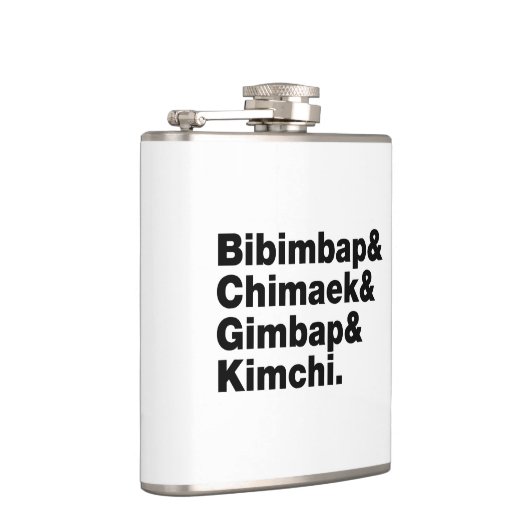 Bibimbap & Chimaek & Gimbap & Kimchi. Koreanische  Flachmann (Rechts)