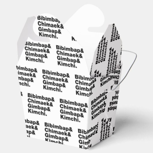 Bibimbap & Chimaek & Gimbap & Kimchi. Koreanische Geschenkschachtel (Geöffnet)