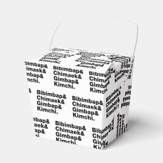 Bibimbap & Chimaek & Gimbap & Kimchi. Koreanische Geschenkschachtel (Vorderseite)