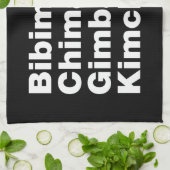 Bibimbap & Chimaek & Gimbap & Kimchi. Koreanische  Geschirrtuch (Gefaltet)