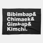 Bibimbap & Chimaek & Gimbap & Kimchi. Koreanische  Geschirrtuch (Horizontal)
