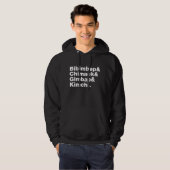 Bibimbap & Chimaek & Gimbap & Kimchi. Koreanische  Hoodie (Vorne ganz)