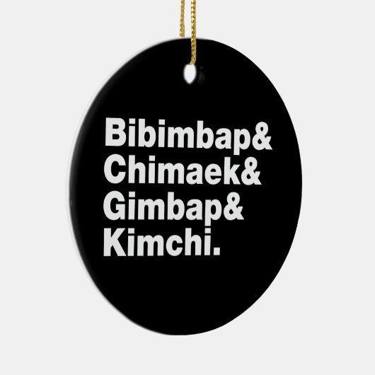 Bibimbap & Chimaek & Gimbap & Kimchi. Koreanische Keramik Ornament (Rechts)