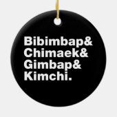 Bibimbap & Chimaek & Gimbap & Kimchi. Koreanische Keramik Ornament (Hinten)
