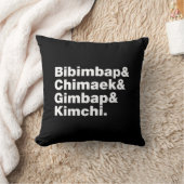 Bibimbap & Chimaek & Gimbap & Kimchi. Koreanische Kissen (Decke)