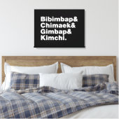 Bibimbap & Chimaek & Gimbap & Kimchi. Koreanische Leinwanddruck (Insitu (Schlafzimmer))