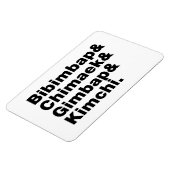 Bibimbap & Chimaek & Gimbap & Kimchi. Koreanische  Magnet (Linke Seite)