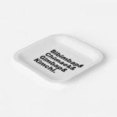 Bibimbap & Chimaek & Gimbap & Kimchi. Koreanische Pappteller (Gewinkelt)