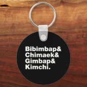Bibimbap & Chimaek & Gimbap & Kimchi. Koreanische  Schlüsselanhänger (Vorderseite)