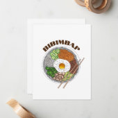 Bibimbap Korean Food Cooking Cuisine Rice Egg Dish Mitteilungskarte (Vorderseite/Rückseite Beispiel)