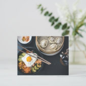 Bibimbap Yam Yam Food Postkarte (Stehend Vorderseite)