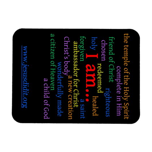 Bible Affirmation Magnet! Magnet (Horizontal)