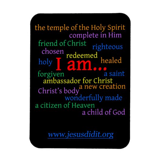 Bible Affirmation Magnet! Magnet (Vertikal)