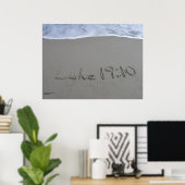 Bible Beach Art Poster - Luke 19:10 (Heimbüro)