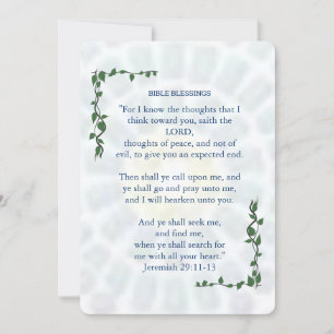 BIBLE BLESSINGS Jeremiah 29 Promise Card Dankeskarte